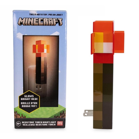 Minecraft Red Stone Torch Night Light 7.2 H - Picture 1 of 1